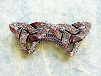 Cloak Clasp Set Crescent Trinity Pattern