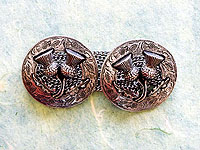 Cloak Clasp Set Flower of Scotland Pattern
