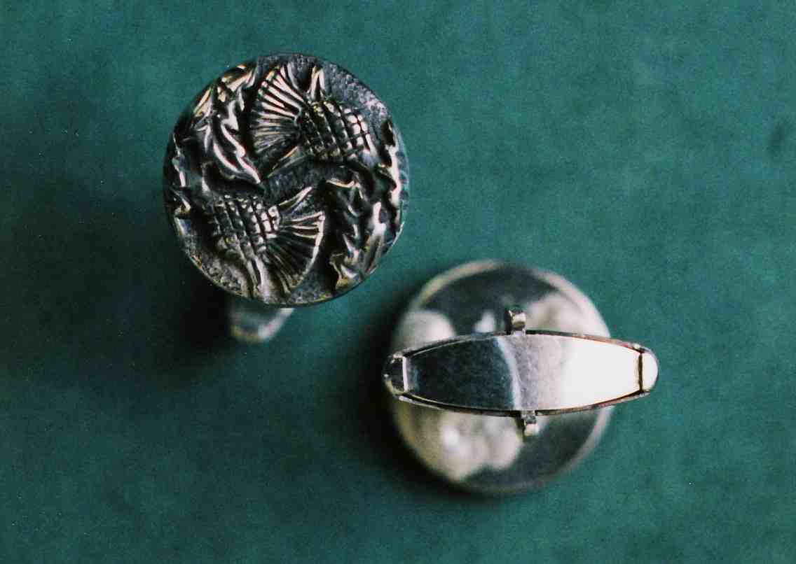 Cufflinks: Double Thistle Pattern