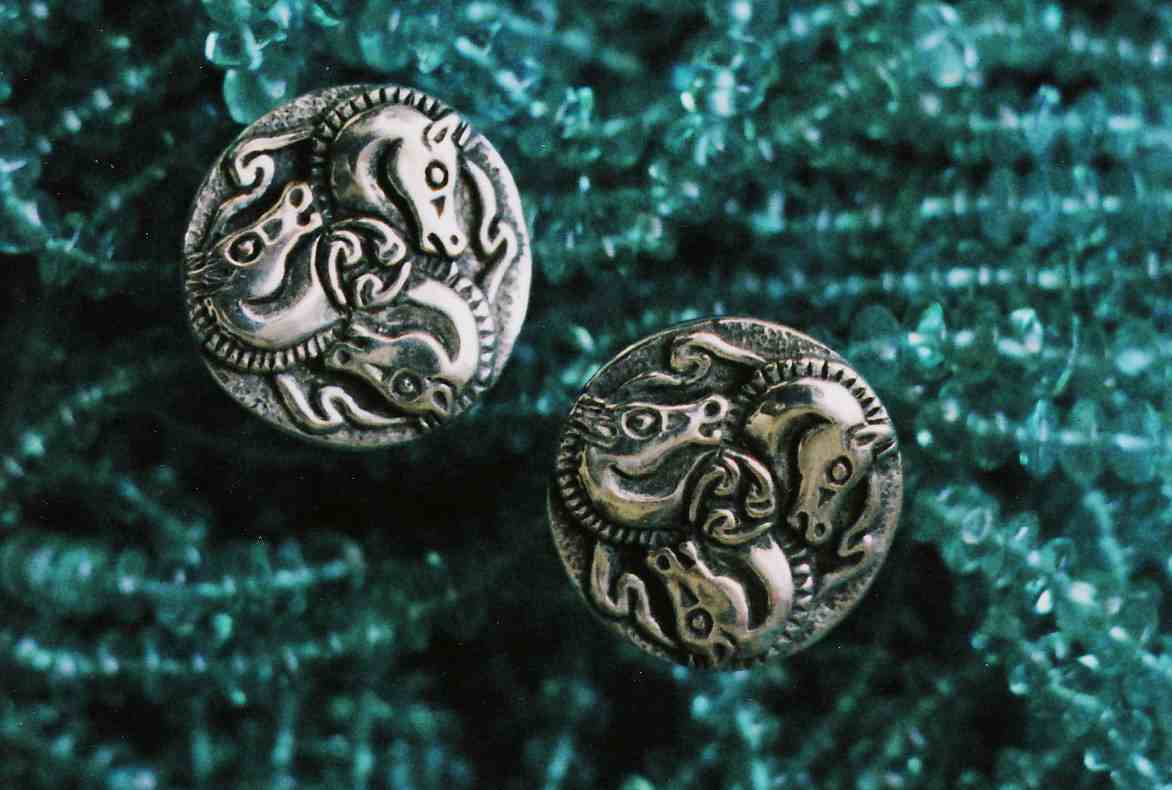 Cufflinks: Triskelene Horse Pattern