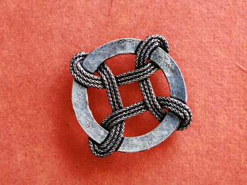 Nagle Forge & Foundry Knot Quadrant Plaid Brooch